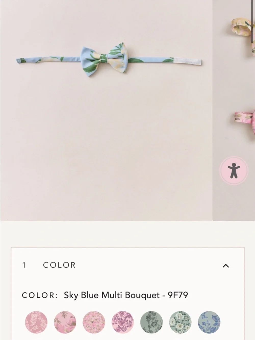 Revelry Kids Chiffon Floral Print Bowtie